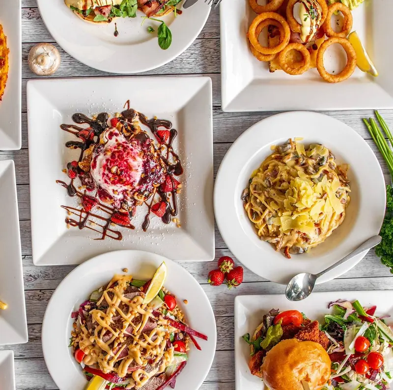 All-day breakfast spread at MK Bower Cafe's garden, Stones Corner Brisbane